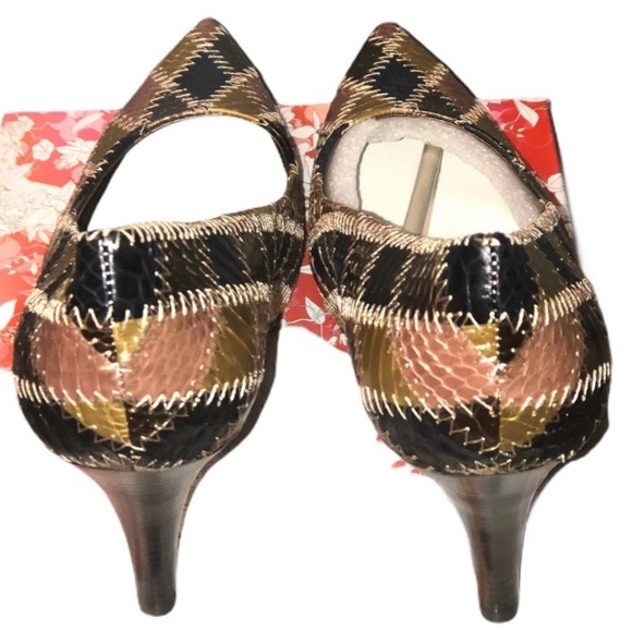 New Chinese Laundry Ready Patchwork Heels - Picture 6 of 9